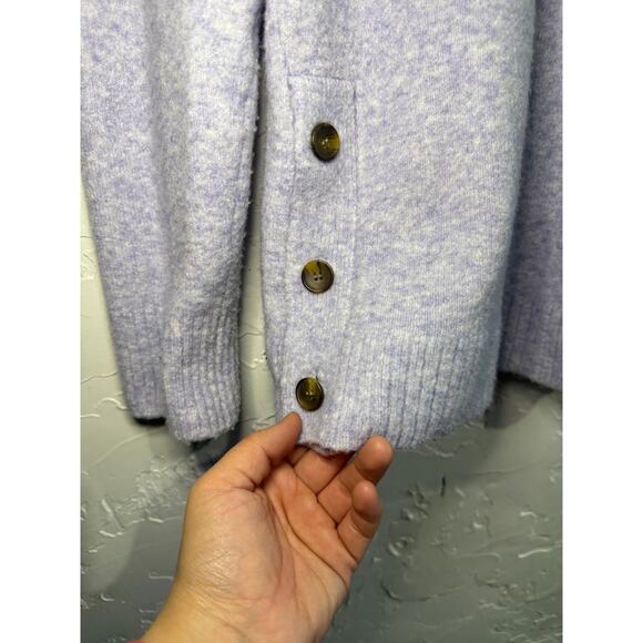 J Crew turtle neck purple soft wool blend sweater womens small preppy academia - Picture 2 of 8